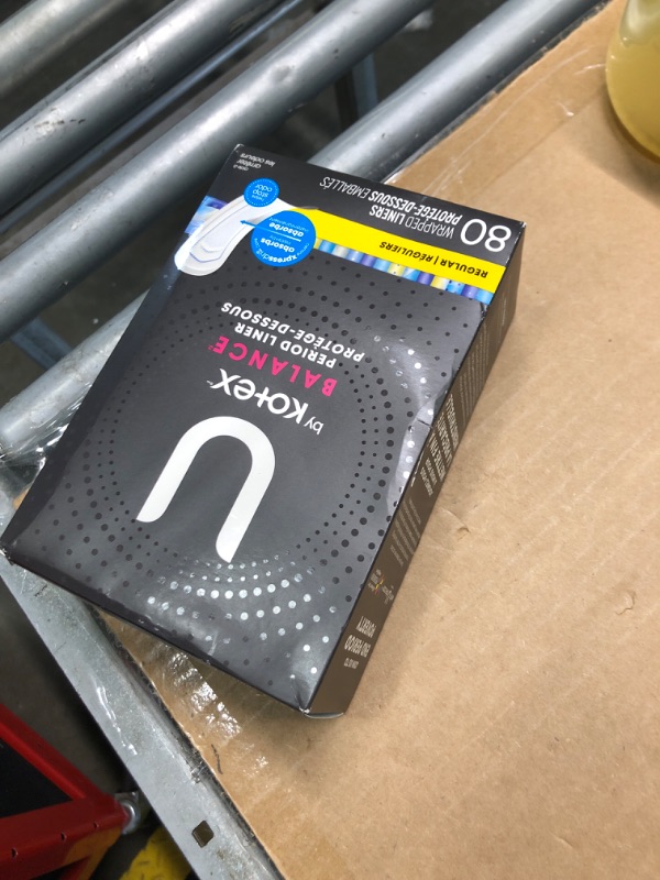 Photo 1 of U by Kotex Balance Wrapped Panty Liners, Regular Length, 80 Count (Packaging May Vary)