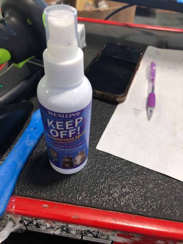 Photo 1 of ****ONLY ONE**WEALLIN Keep Away Cat Deterrent Spray-2 Pack(8.12 Oz), Natural Cat Repellent Spray Safe Indoor & Outdoor Deterrent for Furniture Protection, Effective Anti-Scratch Training Aid