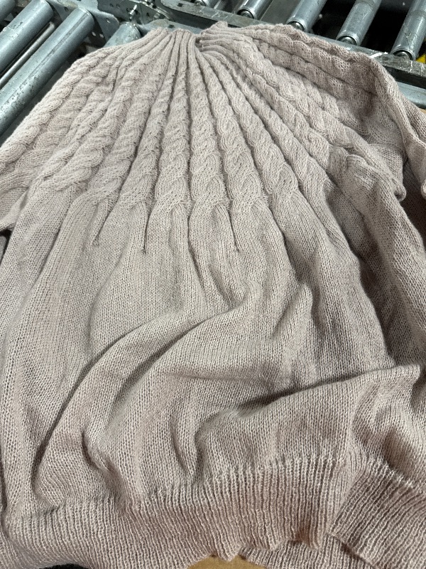 Photo 1 of ** UNKNOWN SIZE **Dokotoo Womens 2025 Winter Fall Cozy Sweaters Crewneck Cable Knit Sweater Balloon Long Lantern Sleeve Khaki Chunky Pullovers Loose Fashion Jumpers Tops Small