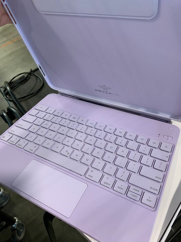 Photo 1 of ESR iPad Air 13 Inch Case Keyboard (M3/M2, 2025/2024), Easy-Set Magnetic Stand, Portrait/Landscape Mode, Removable Case with Multi-Touch Trackpad, Rebound 360 Series, Purple
