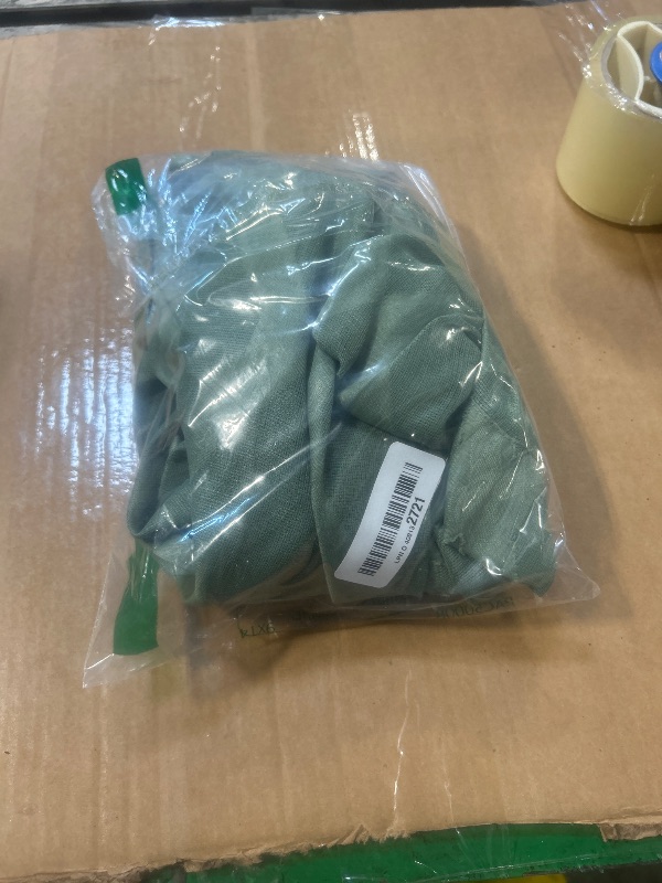 Photo 1 of **MISSING 1 PANEL** OWENIE Green Sheer Curtains 84 Inches Long 2 Panels Set for Bedroom, Light Filtering Geometric Jacquard Clip Textured Window Curtain, Modern Farmhouse Curtains for Living Room, Total Wide 84" Inch