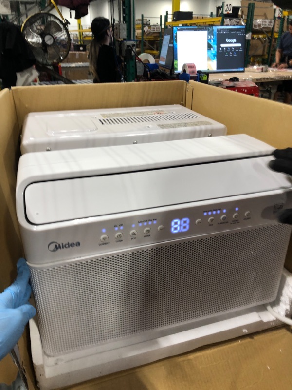 Photo 1 of *** USED****
Midea 12,000 BTU U Shaped Smart Inverter Window Air Conditioner - Cools 550 Sq Ft, Ultra Quiet with Open Window Flexibility - Alexa/Google Assistant Compatible - 35% Energy Savings, Remote (Updated)