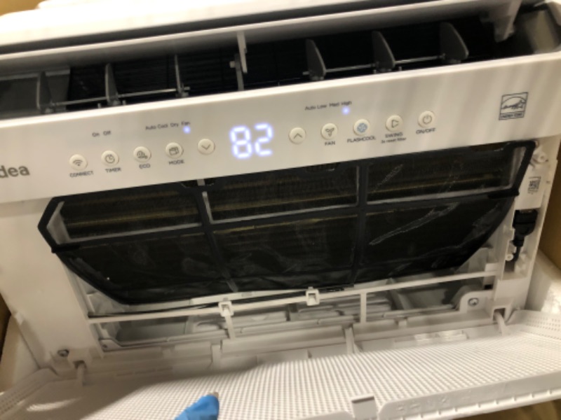 Photo 1 of *** USED****
Midea 12,000 BTU U Shaped Smart Inverter Window Air Conditioner - Cools 550 Sq Ft, Ultra Quiet with Open Window Flexibility - Alexa/Google Assistant Compatible - 35% Energy Savings, Remote (Updated)