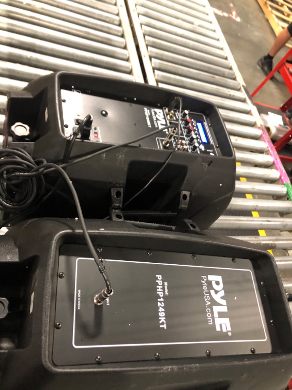 Photo 1 of  ** VERY USED **/* Pyle Wireless Portable PA System Kit - 1800W Peak, Bluetooth Compatible, Active + Passive Pair For Indoor / Outdoor Sound, Multiple Inputs-USB SD AUX XLR RCA, Comes With 2 Stands, Wired Mic, Remote