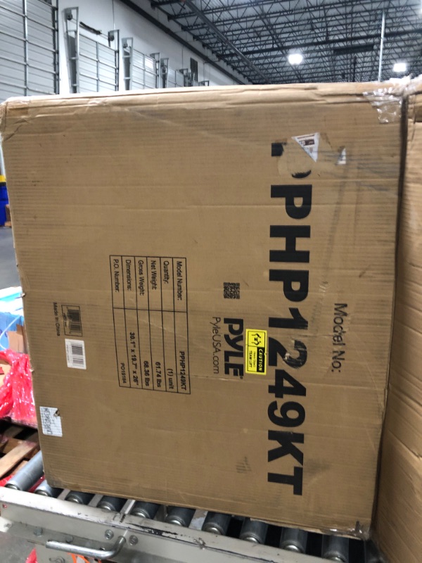 Photo 1 of  ** VERY USED **/* Pyle Wireless Portable PA System Kit - 1800W Peak, Bluetooth Compatible, Active + Passive Pair For Indoor / Outdoor Sound, Multiple Inputs-USB SD AUX XLR RCA, Comes With 2 Stands, Wired Mic, Remote