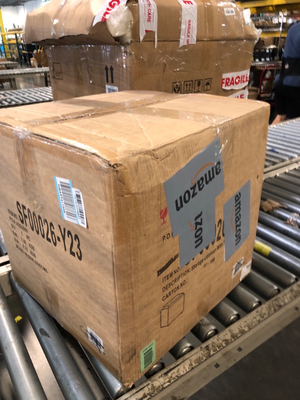 Photo 1 of  ** VERY USED ** JONATHAN Y Boho Medallion Indoor Outdoor Square Area Rug 8X8 Navy/Gray, Estrella Textured Weave for Backyard, Patio, Porch, Easy-Cleaning, High Traffic, Pet-Friendly, Non-Shedding (SMB105B-8SQ)