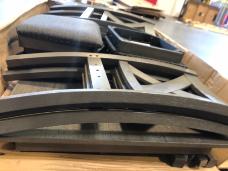 Photo 1 of ** USED / LOOSE SCREWS/ MISSING PARTS***
Signature Design by Ashley Caitbrook Rustic 7 Piece Dining Set, Include Table and 6 Chairs, Gray