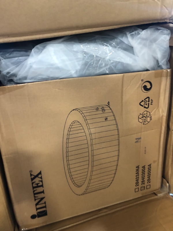 Photo 1 of *** FACTORY SEALED***  INTEX 28425EH PureSpa Bubble Massage Spa Set Outdoor Inflatable Portable Hot Tub, Includes Energy Efficient Spa Cover, Saltwater System Ready, 4 Person, 77in x 28in