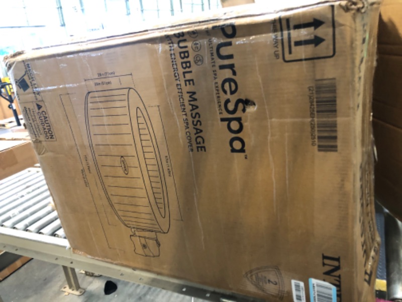 Photo 1 of *** FACTORY SEALED***  INTEX 28425EH PureSpa Bubble Massage Spa Set Outdoor Inflatable Portable Hot Tub, Includes Energy Efficient Spa Cover, Saltwater System Ready, 4 Person, 77in x 28in