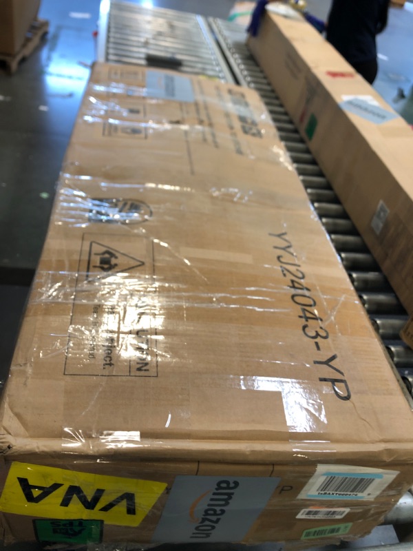 Photo 1 of ** USED / UNTESTED ** 6.5FT Rectangle Trampoline for Kids, 78”ASTM Approved Recreational Trampolines with Swing, Small Toddler Trampoline with Safety Enclosure Net, Outdoor and Backyard, Gifts for Children & Boys & Girls