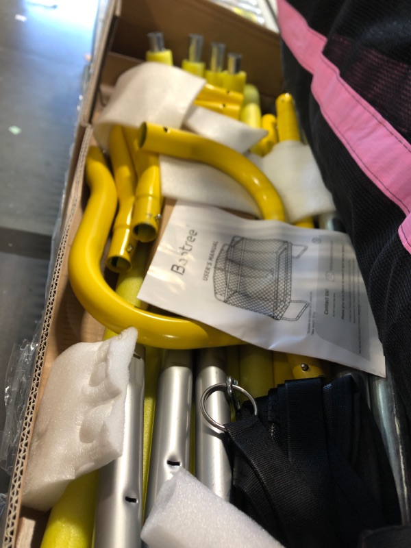 Photo 1 of ** USED / UNTESTED ** 6.5FT Rectangle Trampoline for Kids, 78”ASTM Approved Recreational Trampolines with Swing, Small Toddler Trampoline with Safety Enclosure Net, Outdoor and Backyard, Gifts for Children & Boys & Girls