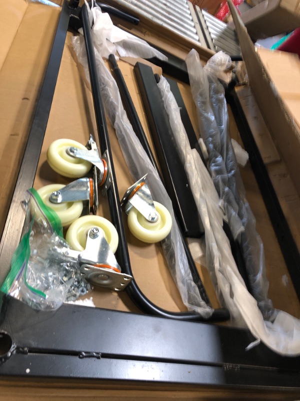 Photo 1 of ** VERY USED/ MISSING PARTS **
Folding Table Cart Rack, 1500 LBS Panel Dolly Cart with 5 in Swivel Casters, 10 Table Capacity, Heavy-Duty Drywall Sheet Cart, Handling Wall Panel, Sheetrock, Lumber for Garage, Home, Warehouse