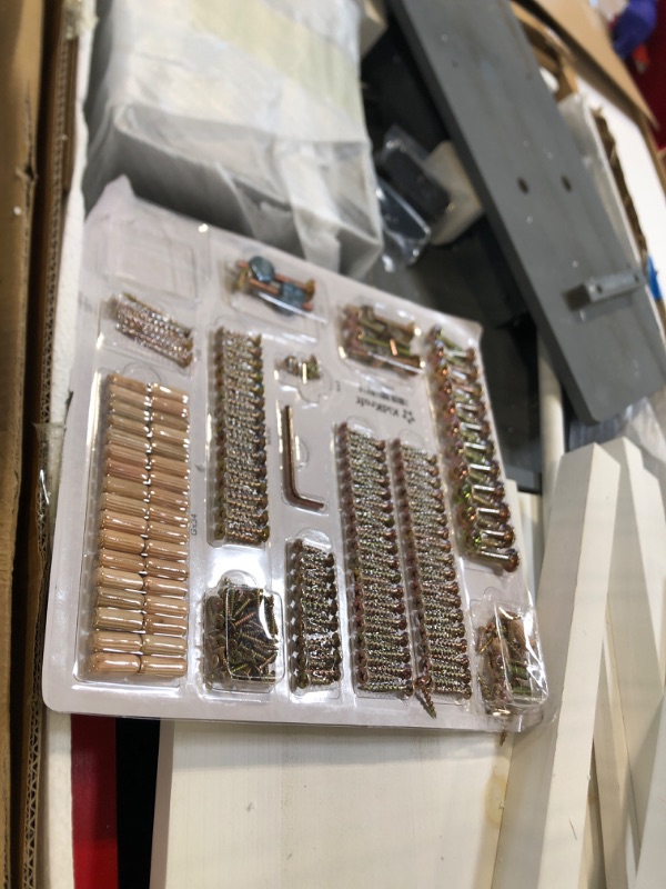 Photo 1 of  *** USED / MISSING PARTS/ small detail ** 
 KidKraft Modern Outdoor Wooden Playhouse with Picnic Table, Mailbox and Outdoor Grill, White