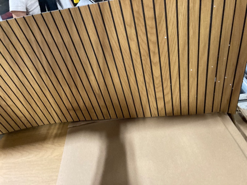 Photo 1 of ** USED / MISSING PARTS *** 70.1" TV Stand, Modern TV Console Table with Storage Compartment and Sliding Door, Gaming Entertainment Center with Cabinet for Living Room, Bedroom, Office, Oak