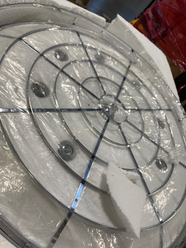 Photo 1 of  ** SIMILAR *** Lt-vt Crystal Chandeliers Modern Style Chrome 39 inch & Lights Round Hanging Classic Pendant Ceiling Chandelier Lighting Fixture 7-Tier for Dining Room Living Room