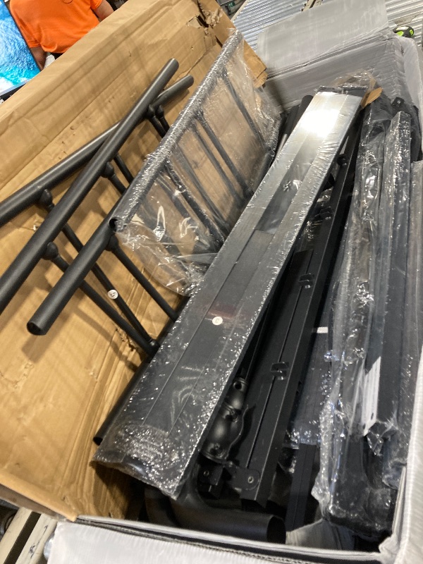 Photo 1 of  ** VERY USED / MISSING PARTS ** ZIYOO Vintage-Inspired 18 Inch Metal Bed Frame - Victorian Headboard & Footboard, Sturdy Platform Design, Under Bed Storage, No Box Spring Needed, Noise Free, Queen Size