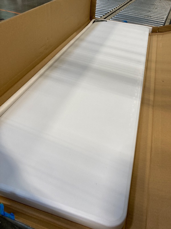 Photo 1 of *****Retail Price 69.99*******BTEXPERT White Plastic Folding Table for Seminars and Training, 152 cm (5 ft) Long, 46 cm (18 in) Wide and 74 cm (29 in) High, Ideal for Indoor and Outdoor Events. Lightweight.
**Only one piece**