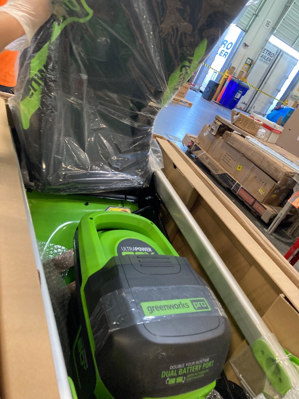 Photo 1 of ** NO BATTERY / USED / MISSING PARTS ** 
Greenworks 40V 21" Brushless Cordless (Self-Propelled) Lawn Mower (LED Headlight + Aluminum Handles)