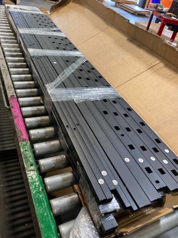 Photo 1 of ** USED / MISSING PARTS *** Bellemave Triple Bunk Bed for Kids, Detachable Twin Over Twin Over Twin Metal Bunk Bed with Guardrails, Ladder & Storage, Converts to 3 Separate Twin Beds, Easy to Assemble (3 Bunk Beds for Kids)