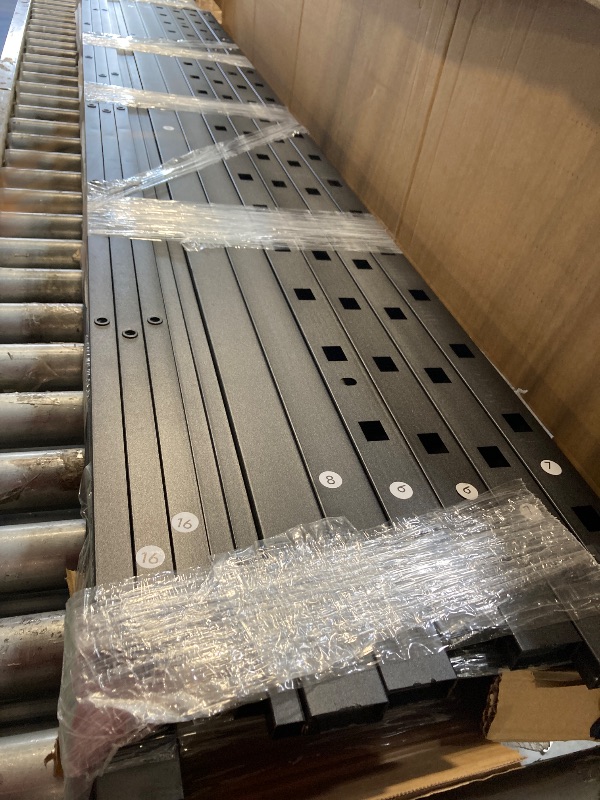 Photo 1 of ** USED / MISSING PARTS *** Bellemave Triple Bunk Bed for Kids, Detachable Twin Over Twin Over Twin Metal Bunk Bed with Guardrails, Ladder & Storage, Converts to 3 Separate Twin Beds, Easy to Assemble (3 Bunk Beds for Kids)