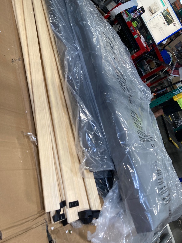 Photo 1 of *** VERY USED/ MSSING PARTS/ UNTESTED***
DWVO Queen Bed Frame with 52" High Headboard, Upholstered Platform Bed Frame with Button Tufting and Nailhead Trims, No Box Spring Needed (Gray)