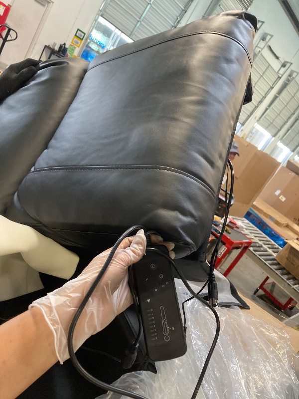 Photo 1 of ** USED/ MISSING PARTS / MINOR DAMAGE ***
SMUG Recliner Chair for Living Room, Leather Home Theater Seating with Lumbar Support with Adjustable Backrest and Footrest, Modern Living Room Furniture with Padded Seat Backrest, Black