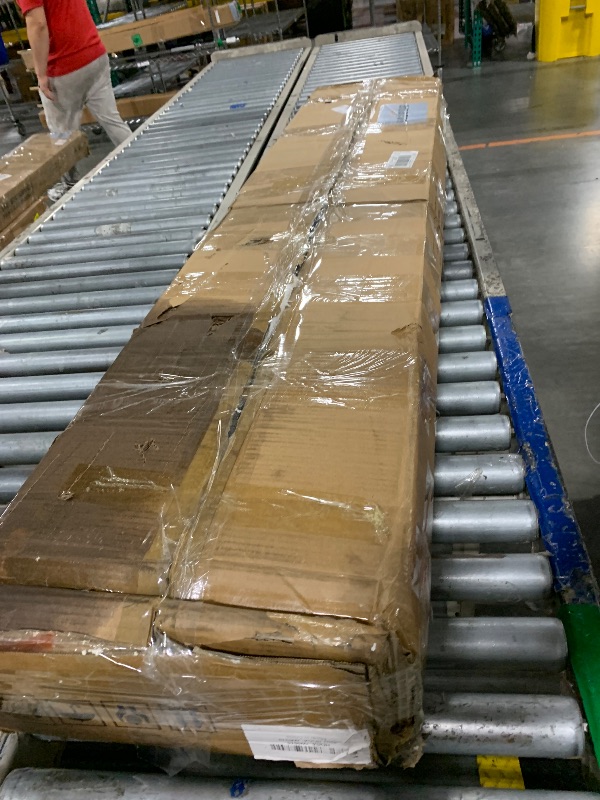 Photo 1 of ** USED / MISSING PARTS *** Tribesigns Farmhouse Console Table, 63-Inch Long Entryway Table with 3 Tier Storage, Wooden Rectangular Sofa Table Behind The Couch for Entrance, Hallway, Living Room, Brown