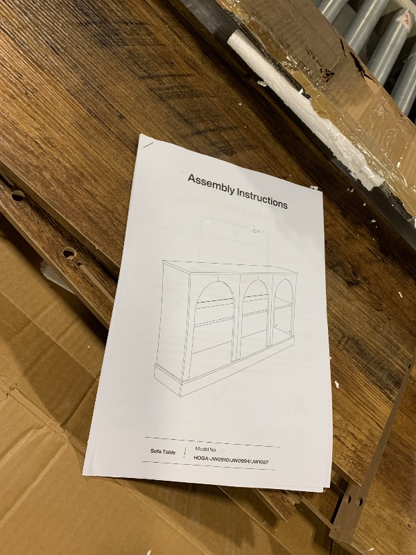 Photo 1 of ** USED / MISSING PARTS *** Tribesigns Farmhouse Console Table, 63-Inch Long Entryway Table with 3 Tier Storage, Wooden Rectangular Sofa Table Behind The Couch for Entrance, Hallway, Living Room, Brown