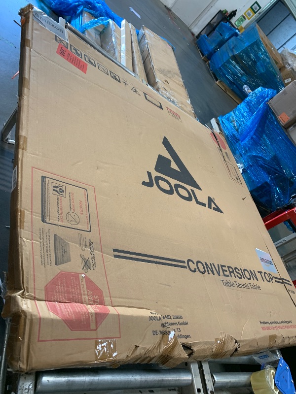 Photo 1 of ** NEW ** JOOLA Table Tennis Conversion Top with Net Set - Full Sized MDF Ping Pong Table Top for Pool Table - Quick Assembly with Foam Backing to Protect Billiard Table