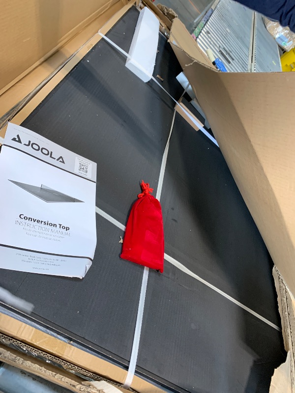 Photo 1 of ** NEW ** JOOLA Table Tennis Conversion Top with Net Set - Full Sized MDF Ping Pong Table Top for Pool Table - Quick Assembly with Foam Backing to Protect Billiard Table