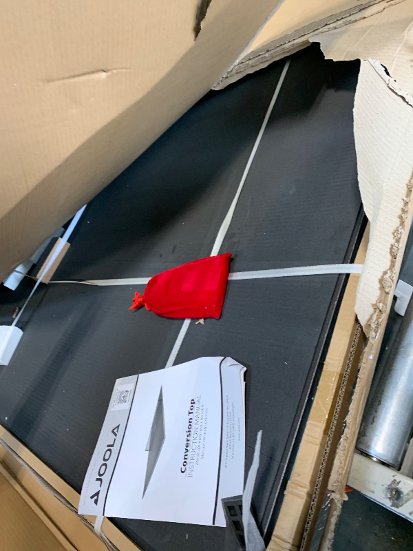 Photo 1 of ** NEW ** JOOLA Table Tennis Conversion Top with Net Set - Full Sized MDF Ping Pong Table Top for Pool Table - Quick Assembly with Foam Backing to Protect Billiard Table