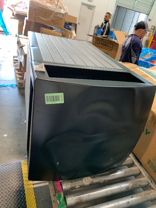 Photo 1 of **- USED / UNTESTED / MINOR DETAILS ***
Alpine Outdoor Commercial Trash Can with Lid - 40 Gallon Heavy Duty Metal Garbage Can with Removable Bin, Locking Lid for a Modern Look in Parks, Malls, Parkings & High Traffic Areas (Black & Grey)