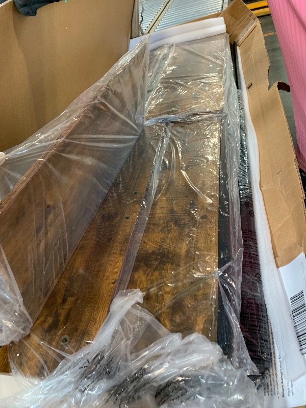 Photo 1 of ** MISSING PARTS / USED ***
HAUSOURCE Queen Bed Frame with Storage Headboard and 4 Drawers LED Lights Metal Platform Non-Slip Without Noise Mattress Foundation Strong Metal Slats Support No Box Spring Needed