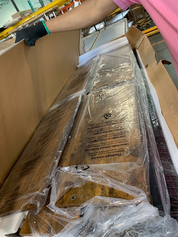 Photo 1 of ** MISSING PARTS / USED ***
HAUSOURCE Queen Bed Frame with Storage Headboard and 4 Drawers LED Lights Metal Platform Non-Slip Without Noise Mattress Foundation Strong Metal Slats Support No Box Spring Needed