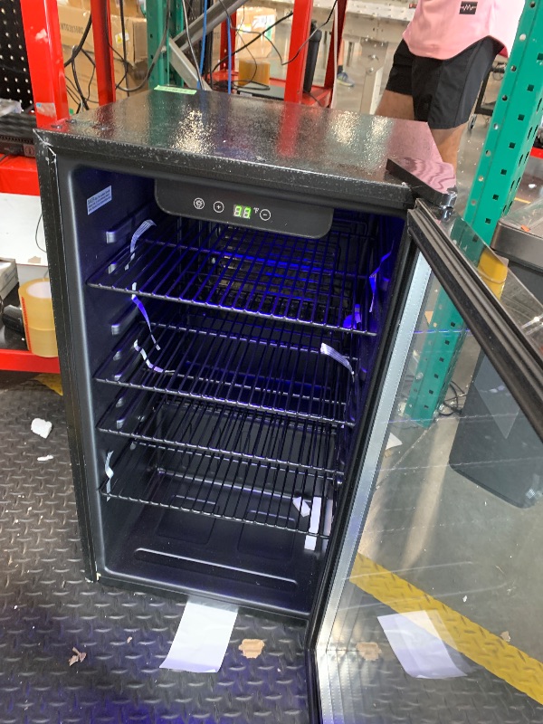 Photo 1 of  *** used/ similar ***
EUHOMY Beverage Refrigerator Cooler, 130 Can Mini Fridge with Glass Door for Soda Beer or Wine, Beverage Cooler for Home, Office, Bar with Adjustable Removable Shelves, Silver

