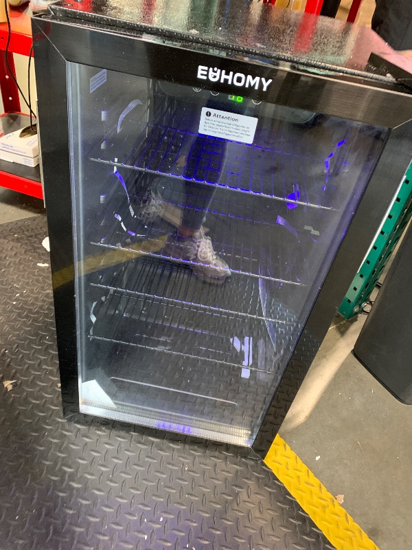 Photo 1 of  *** used/ similar ***
EUHOMY Beverage Refrigerator Cooler, 130 Can Mini Fridge with Glass Door for Soda Beer or Wine, Beverage Cooler for Home, Office, Bar with Adjustable Removable Shelves, Silver

