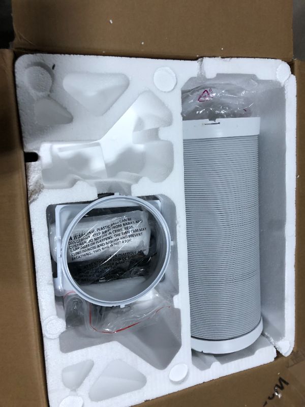 Photo 1 of ** USED*** BLACK+DECKER Portable Air Conditioner, 8,000 BTU (3,950 BTU SACC) for Rooms up to 400 Sq. Ft., Portable AC with Follow Me Remote Control and Window Kit, BPACT08WT, White