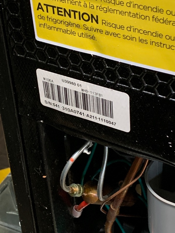 Photo 1 of *** VERY USED *** Midea WHD-113FB1 Double Door Mini Fridge with Freezer for Bedroom Office or Dorm with Adjustable Remove Glass Shelves Compact Refrigerator, 3.1 cu ft, Black