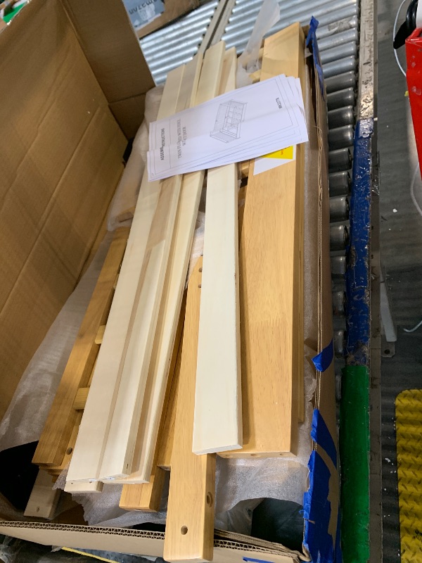 Photo 1 of ** USED/ MISSING PARTS ** Twin Size Kids Montessori Floor Bed,Twin Floor Bed Frame with Slats,Solid Wood Twin Bed Frame for Girls Boys,Natural