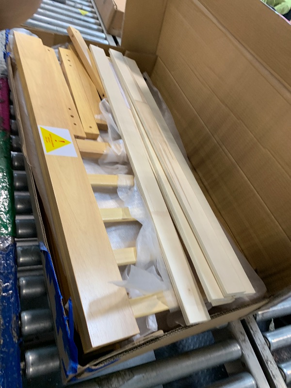 Photo 1 of ** USED/ MISSING PARTS ** Twin Size Kids Montessori Floor Bed,Twin Floor Bed Frame with Slats,Solid Wood Twin Bed Frame for Girls Boys,Natural