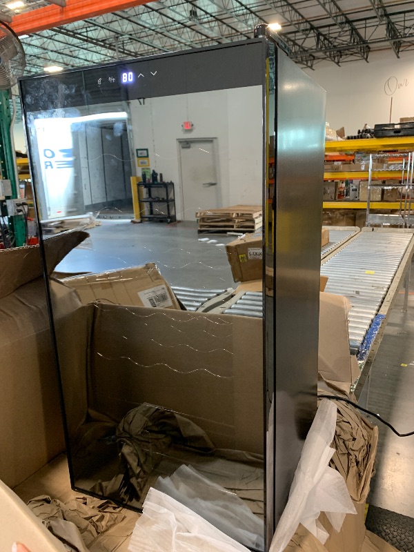 Photo 1 of ** USED *** vation 28 Bottle Compressor Wine Cooler Refrigerator w/Lock | Large Freestanding Wine Cellar For Red, White, Champagne or Sparkling Wine | 41f-64f Digital Temperature Control Fridge Glass Door Black