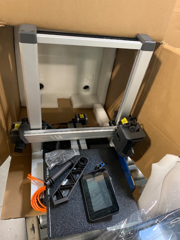 Photo 1 of ** USED / UNTESTED / MISSING PARTS *** ?Bundle Anycubic Kobra 3 V2 Combo? Anycubic Multicolor 3D Printer, Up to 600mm/s Print Speed Active Filament Drying Enhanced Auto-Leveling for Higher Success Rates, 10.0'' x 10.0' x 10.2''
