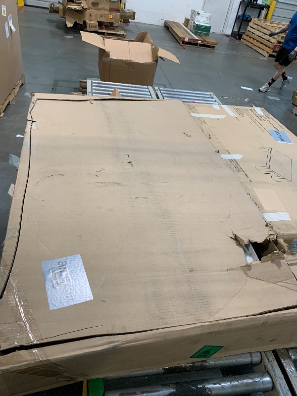 Photo 1 of ** USED / UNTESTED *** White Acrylic Tub Wall Surround 32"x 60"x 58" - Waterproof, Easy-to-Install, Two Shelf Units Kit Included - Bathtub Wall Surround Panels - Stacked Tiles Pattern, Classic Shelves - Noah William Home