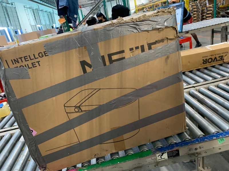 Photo 1 of ** DEMAGE MINOR/ USED/ UNTESTED *** MEJE #A5 - Basic Smart Function Toilet with Built-in Heated Seat, Elongated Tankless Toilet with Auto Flushing, Foot Kick Flushing, Adjustable Seat Temperature, Flush Remote Control, Night Light