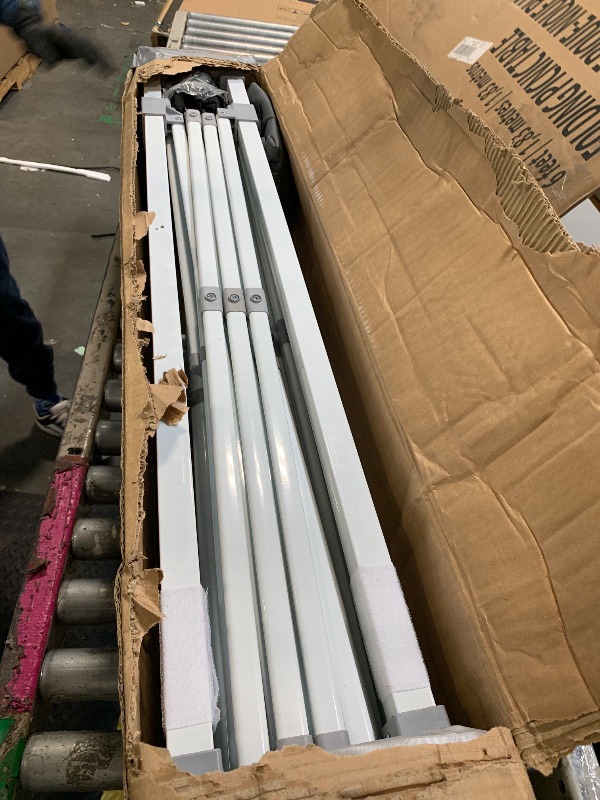 Photo 1 of ** VERY USED ** Amazon Basics Outdoor Pop Up 10 x 10 Canopy Tent for Events, Portable with Easy Setup, Includes Wheeled Carry Bag, 8 Pegs, 4 Ropes, 4 Weighted Bags, White