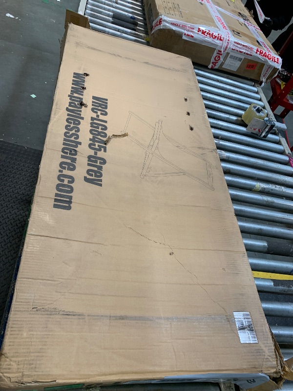 Photo 1 of  ** USED ** Outdoor Wooden Patio Lounge Chair 2 Set Beach Sling Chair Set Height Portable Reclining Beach Chair Solid Wood Frame with White Polyester Canvas 3 Level,Grey