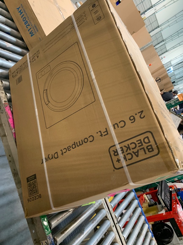 Photo 1 of *** FACTORY SALED **** BLACK+DECKER BCED26 Compact Dryer for Standard Wall Outlet, Small, 5 Modes, Load Volume 8.8 lbs., White