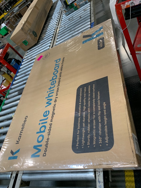 Photo 1 of ** FACTORY SEALED ** Rolling Dry Erase Board 48 x 36 - Large Portable Magnetic Whiteboard with Stand - Double Sided Easel Style Whiteboard with Wheels - Mobile Standing White Board for Office, Classroom & Home