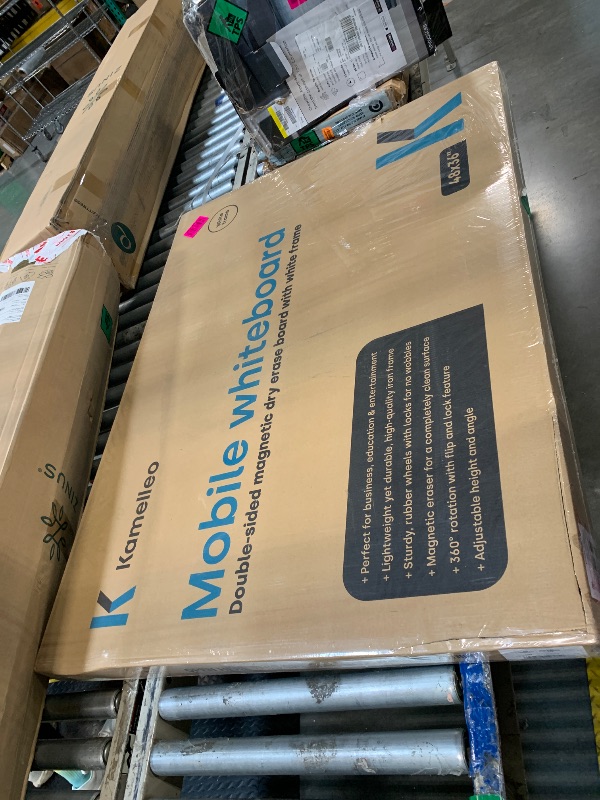 Photo 1 of ** FACTORY SEALED ** Rolling Dry Erase Board 48 x 36 - Large Portable Magnetic Whiteboard with Stand - Double Sided Easel Style Whiteboard with Wheels - Mobile Standing White Board for Office, Classroom & Home