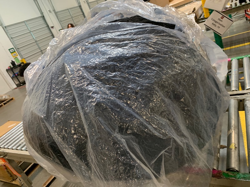 Photo 1 of ** USED* *** EDUJIN 3 ft Bean Bag Chair: 3' Memory Foam Bean Bag Chairs for Adults/Teens with Filling,Ultra Soft Dutch Velvet Cover, Round Fluffy Lazy Sofa for Living Room - 3Foot,Black